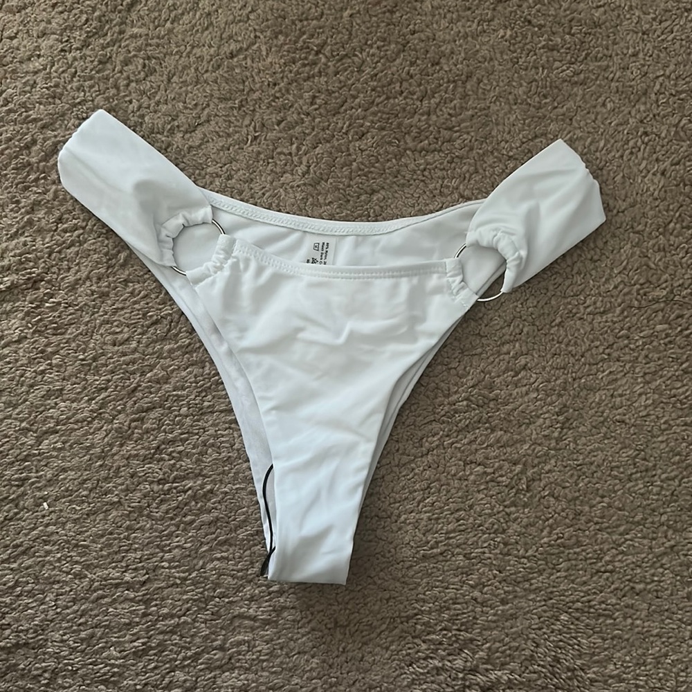 White bikini bottom